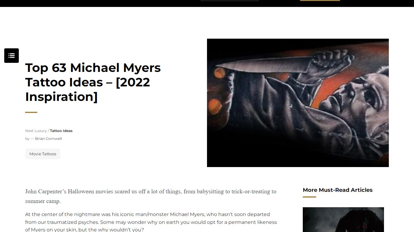 Top 63 Michael Myers Tattoo Ideas - [2021 Inspiration] - Next Luxury